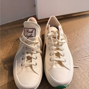 Converse Cream Low Top Platform Chuck Taylor Sneakers- 10.5